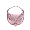 Versace Repeat Studded Leather Hobo Bag In Pink