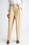 Victoria Beckham Gathered Waist Utility Trouser In Honey