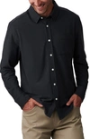 Rhone Wfh Knit Button-up Shirt In Black