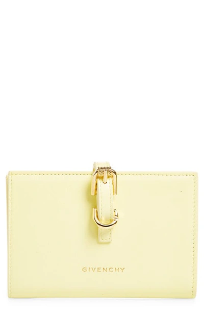 Givenchy Voyou Leather Bifold Wallet In Soft Yellow
