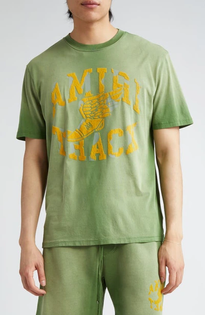 Amiri Track T-shirt In Green