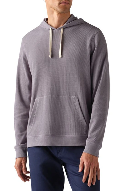 Rhone Waffle Knit Cotton Blend Hoodie In Quicksilver Heather