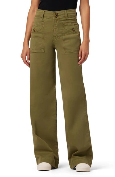Joe's The Premium Wide Leg Cargo Jeans In Burnt Olive
