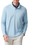 Rhone Clubhouse Performance Quarter Snap Top In Misty Blue