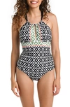 LA BLANCA LA BLANCA KEYHOLE ONE-PIECE SWIMSUIT