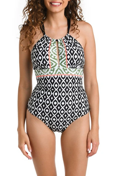 La Blanca Keyhole One-piece Swimsuit In Black