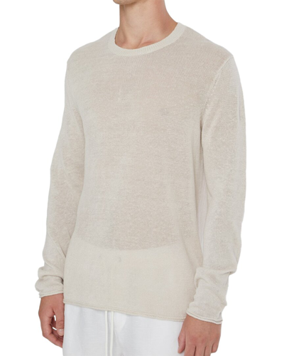 Onia Men's Kevin Linen Crewneck Jumper In Beige