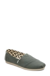 Toms Women's Alpargata Heritage Recycled Slip-on Flats Women's Shoes In Bonsai Green Recycled Canvas