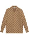 Gucci Hawaii Cotton Blend Bowling Shirt In Neutrals