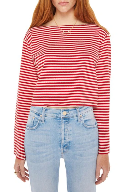 Mother The Skipper Bell Striped Top In Multi