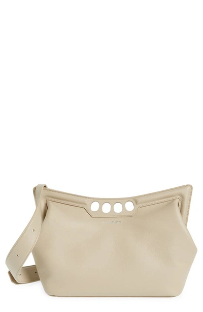 Alexander Mcqueen The Peak Leather Shoulder Bag In Camel