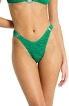 Bondeye Ring Scene Bikini Bottoms In Emerald Tiger