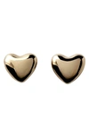 Annika Inez Heart Stud Earrings In Yellow Gold