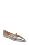 Stuart Weitzman Emilia Mary Jane Flats In Gunmetal