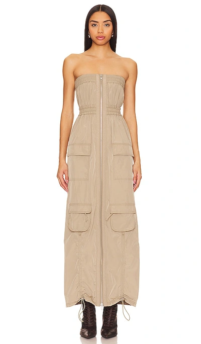 H:ours Emerson Maxi Dress In Beige