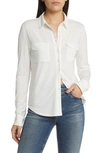 Rag & Bone Luca Long Sleeve Button-up Shirt In White