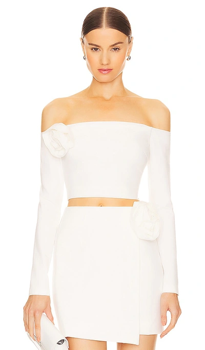 Nicholas Elaina Off The Shoulder Top In White