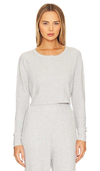 Wellbeing + Beingwell Elara Lounge Top In Grey Heather