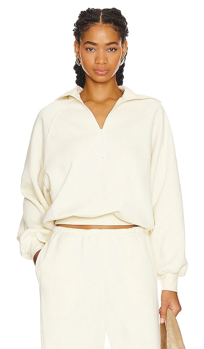 Wellbeing + Beingwell Layne Half Zip Pullover In White