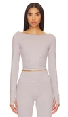 Wellbeing + Beingwell Loungewell Freya Longsleeve In Grey