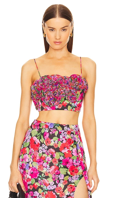 Amur Sylvie Crop Top In Fuchsia