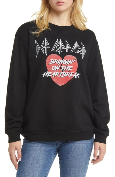 Vinyl Icons Def Leppard Heartbreak Sweatshirt In Black