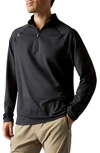 Rhone Session Quarter Zip Pullover In Black