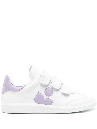 Isabel Marant White Beth Sneakers In Violet