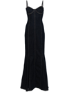 ALICE AND OLIVIA NATACHA DENIM MAXI DRESS