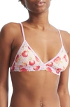 Hanky Panky Daily Lace™ Print Padded Triangle Bralette In Abundance