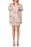 Elliatt Elliat Anthea 3d Floral Mini Dress In Pink Multi