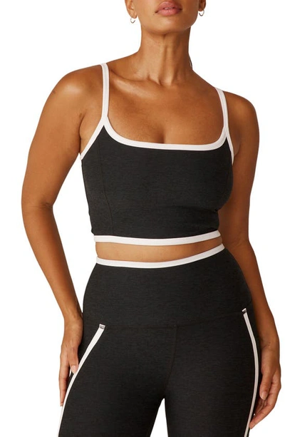Beyond Yoga New Moves Spacedye Crop Camisole In Darkest Night/cloud
