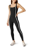 Beyond Yoga New Moves Square Neck Jumpsuit In Darkest Nightclou