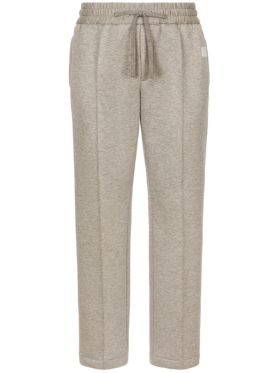 Dolce & Gabbana Logo-plaque Track Trousers In Grey