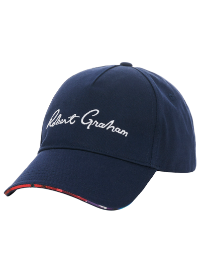 Robert Graham Splash Baseball Hat In Navy