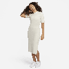 Nike Sportswear Essential Crewneck Midi Dress In Brown