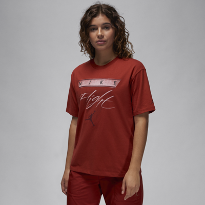 Jordan Women's  Flight Heritage Graphic T-shirt In Red
