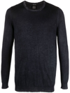 Avant Toi Round Neck Pullover In Blue