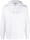 C.p. Company Logo-print Stretch-cotton Hoodie In White