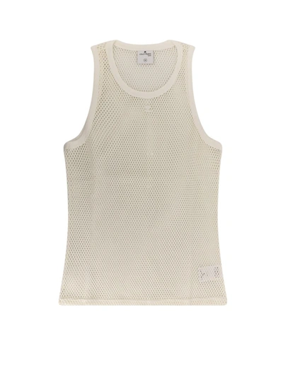 Courrèges Fishnet Tank Top In Neutrals