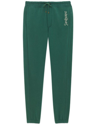 Saint Laurent Track Pants In Cyan