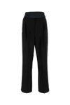 Stella Mccartney Festive Cummerbund Wool Wide-leg Pants In Black