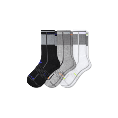 Bombas Reflec-tec All-purpose Calf Sock 3-pack In Black White Mix