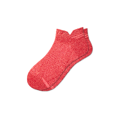 Bombas Lightweight Athletic Ankle Socks In Heirloom Red