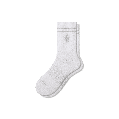 Bombas Original Half Calf Socks In White Grey