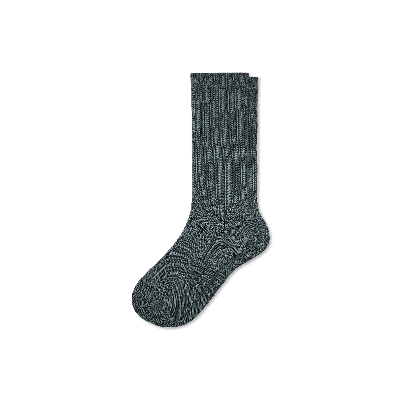 Bombas Hybrid Ribbed Calf Socks In Moss Grey