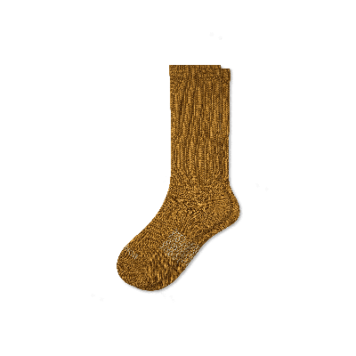 Bombas Hybrid Ribbed Calf Socks In Brownstone