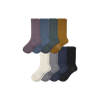 Bombas Hybrid Ribbed Calf Sock 8-pack In Moss Storm Mix
