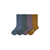 Bombas Hybrid Ribbed Calf Sock 4-pack In Storm Moss Mix