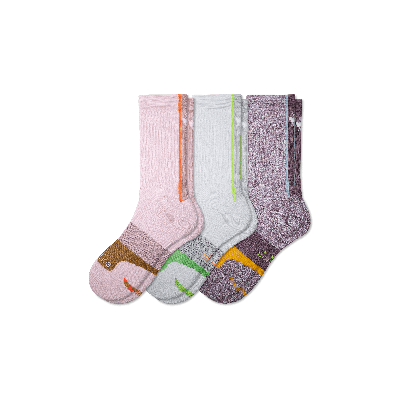 Bombas Running Calf Sock 3-pack In Spanish Rose Mix